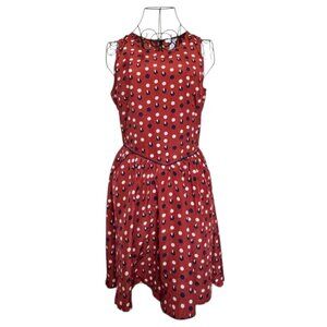 Bar III Women's Red Pokadot Dress size M
